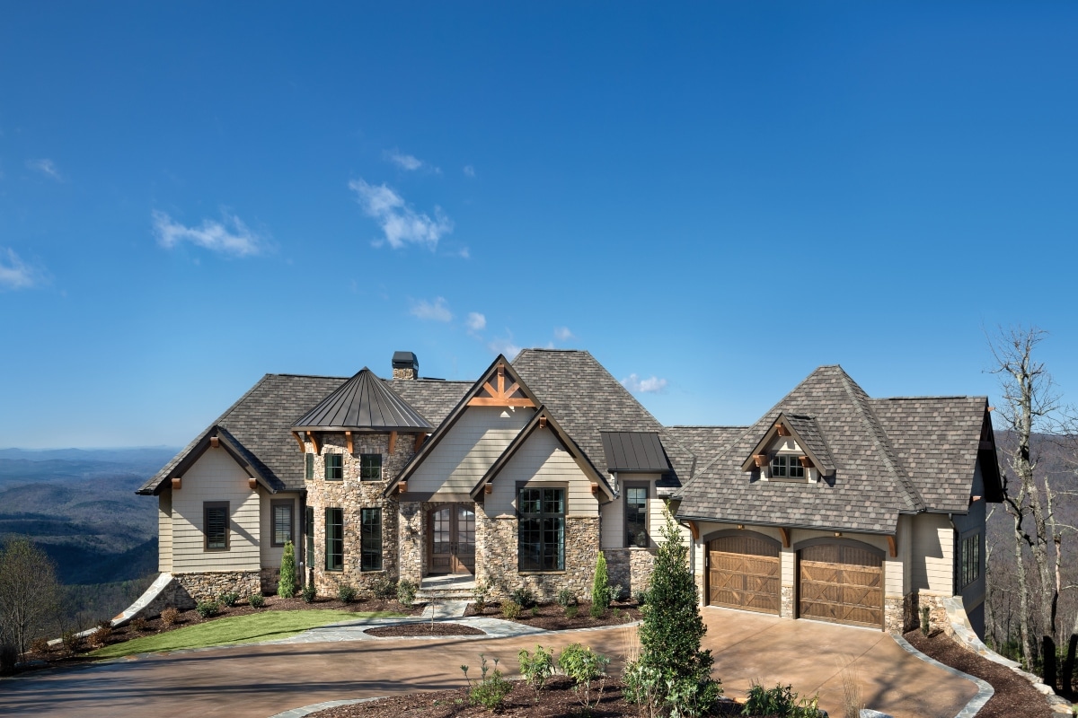 Exterior of model home on mountain