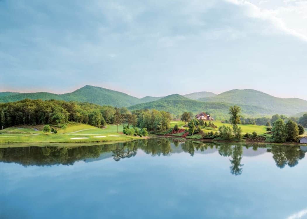 valley and water scene in south carolina