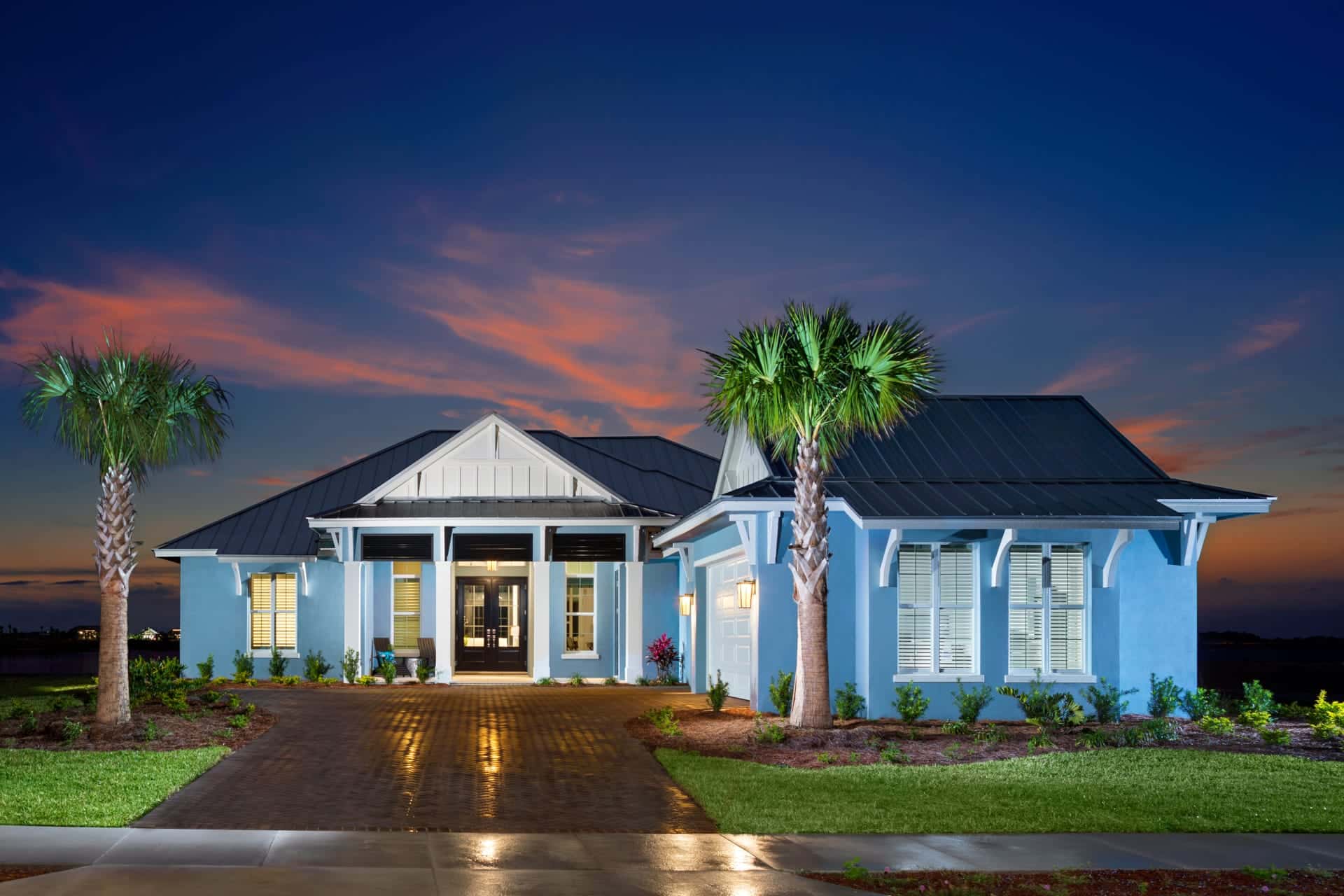 Beautiful Blue Avila Model Home – design your personalize floor plan with AR Homes® and build with our Bay County custom home builders, BCB Contruction, LLC