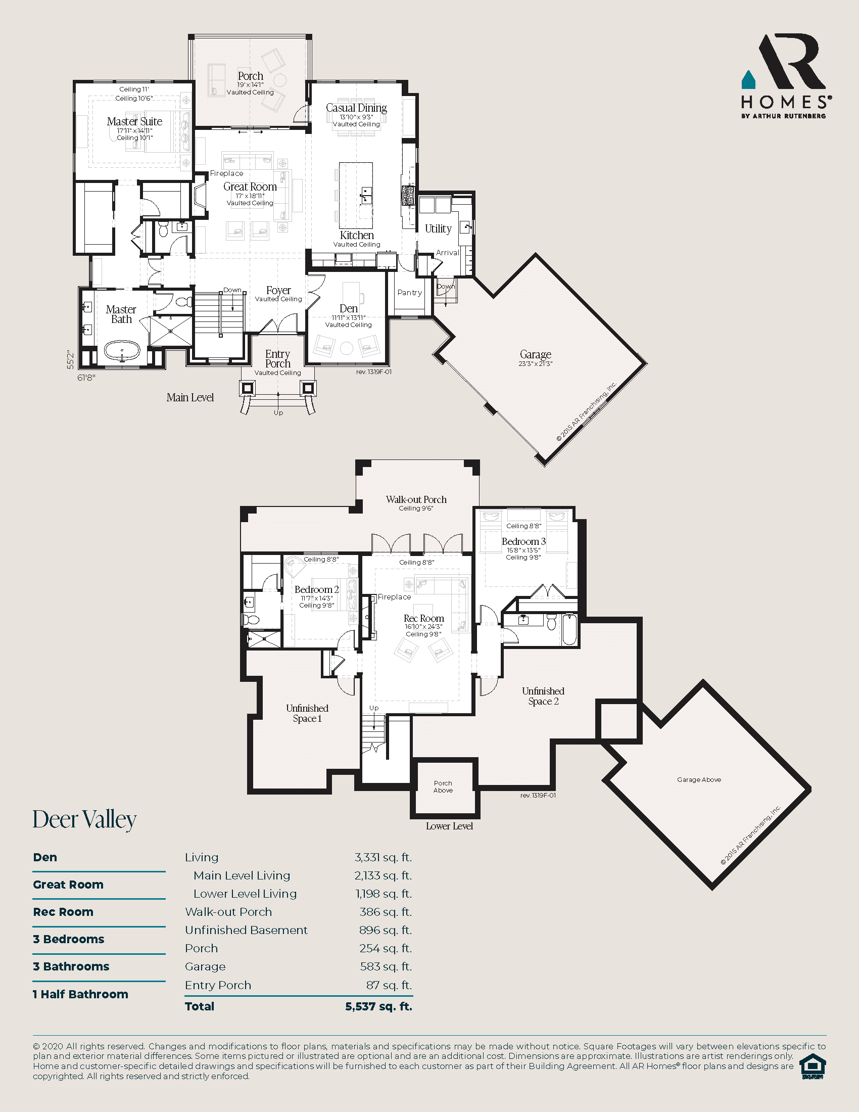 Deer Valley Floor Plan for Custom Home Builders in Greenville, SC