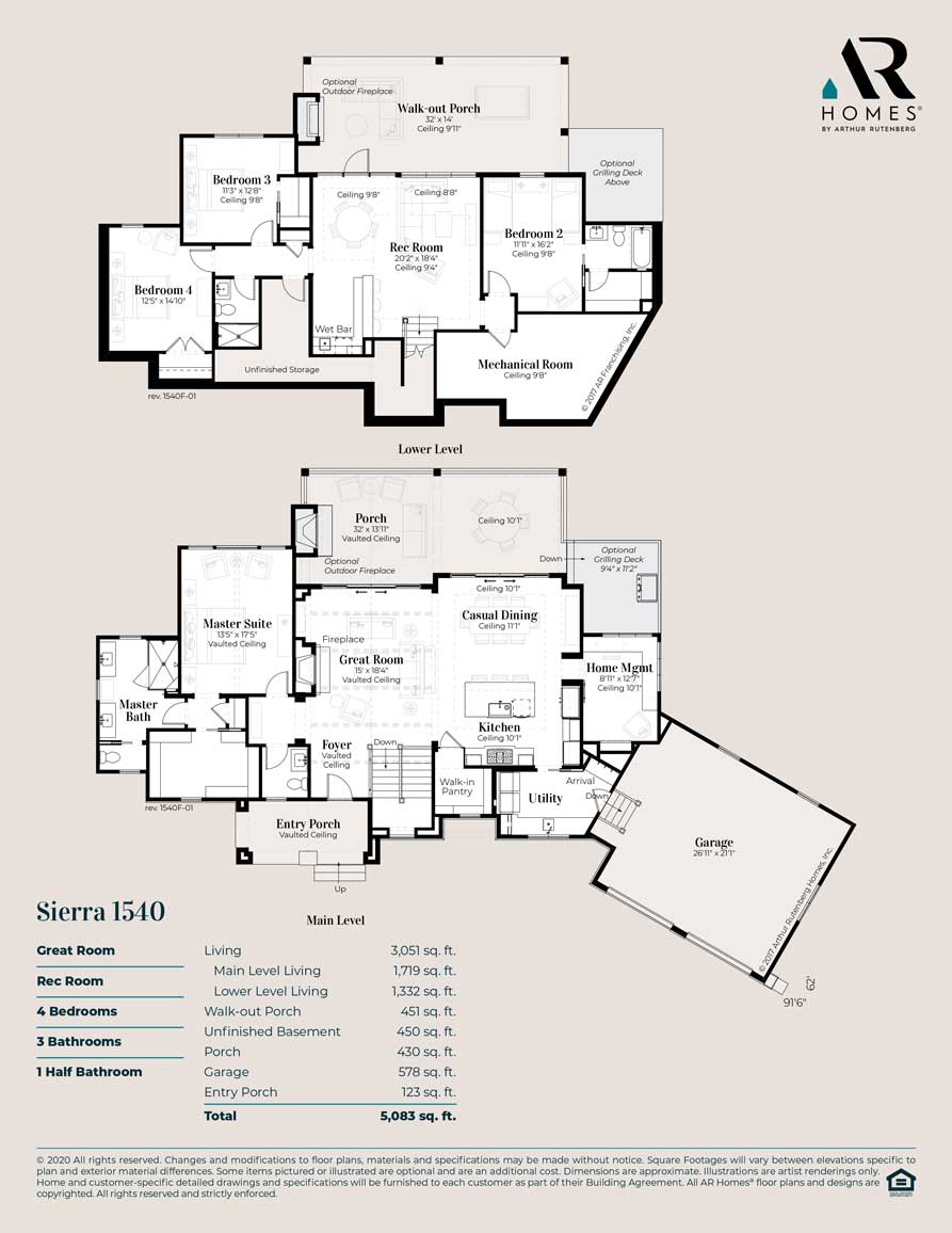 Sierra Floor Plan for Custom Home Builders in Greenville, SC