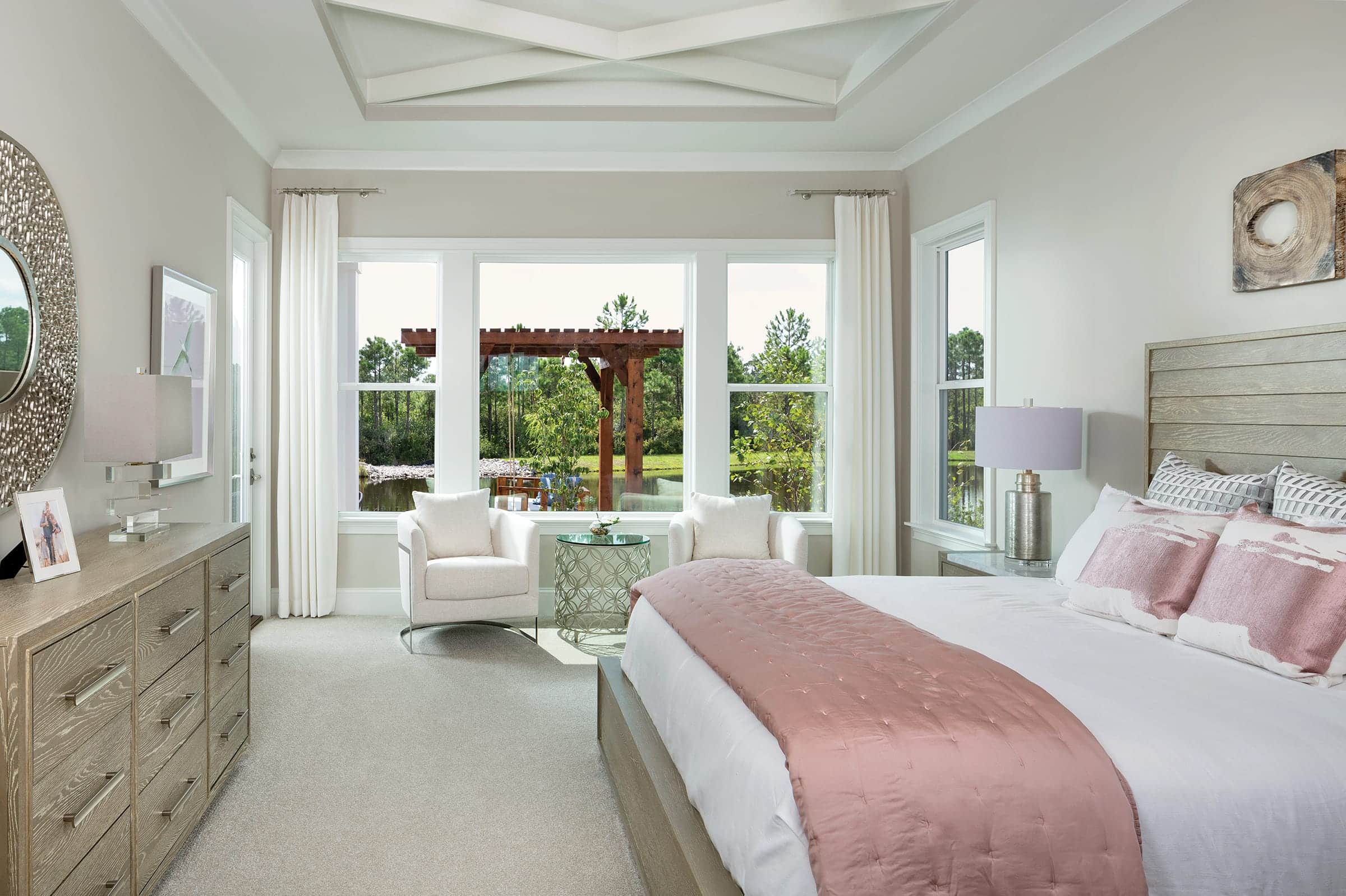 owners suite overlooking lake with large window