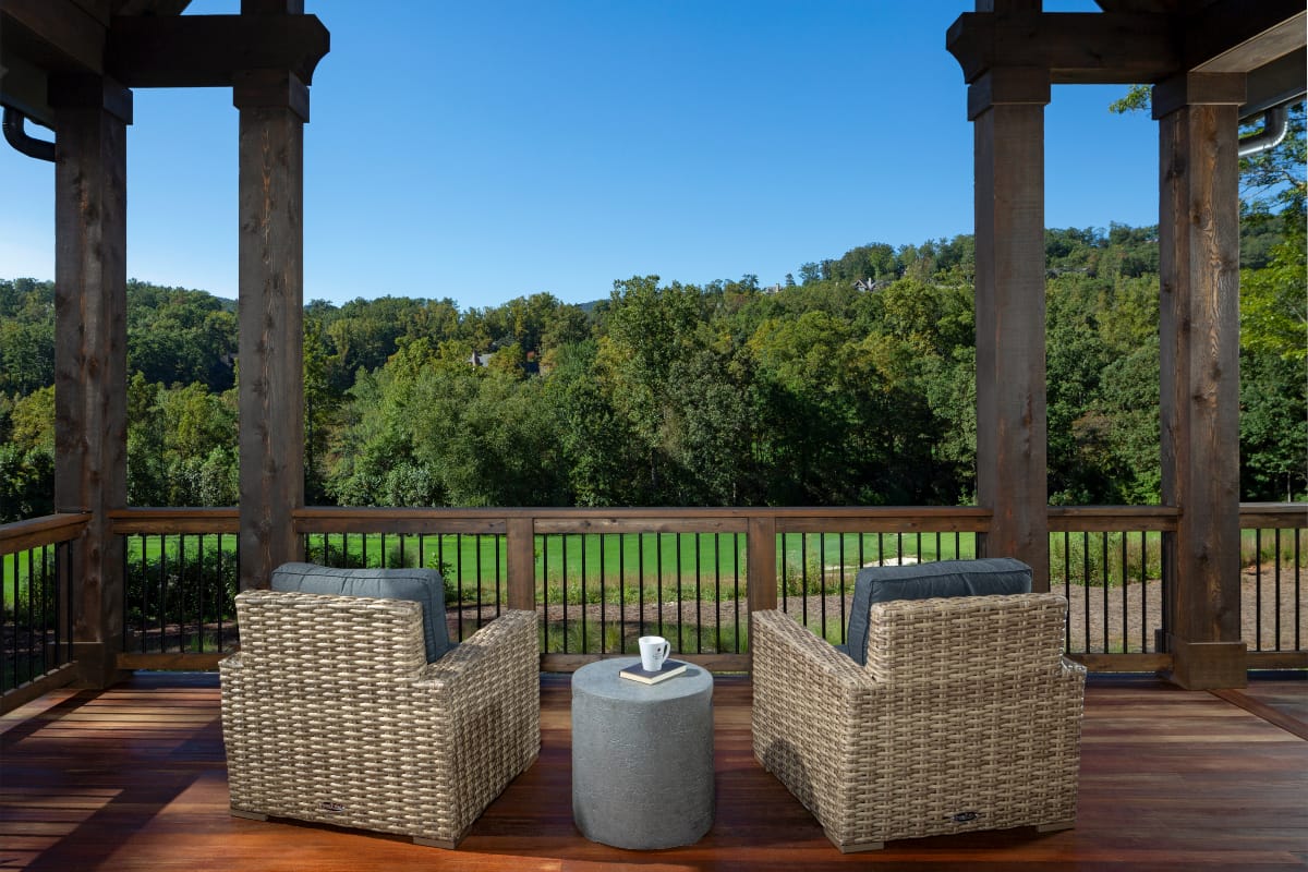 Altamont outdoor living seating on porch