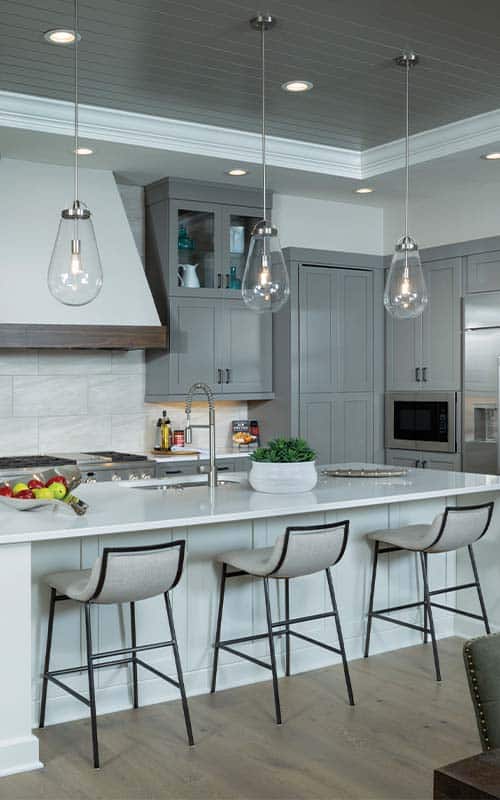 kitchen island with chairs