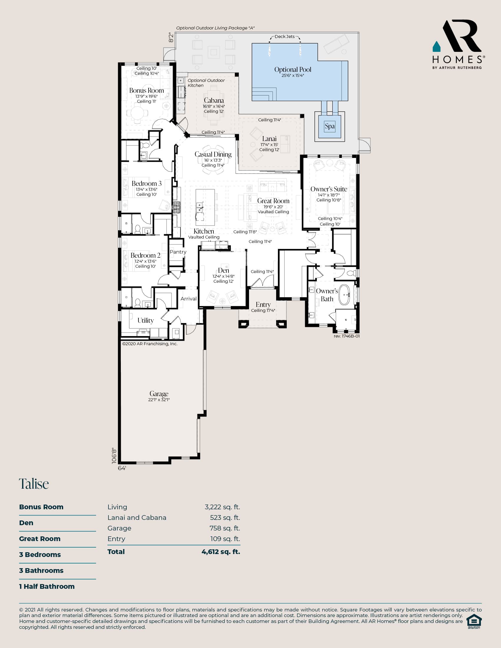 Talise 1746 Floor Plan