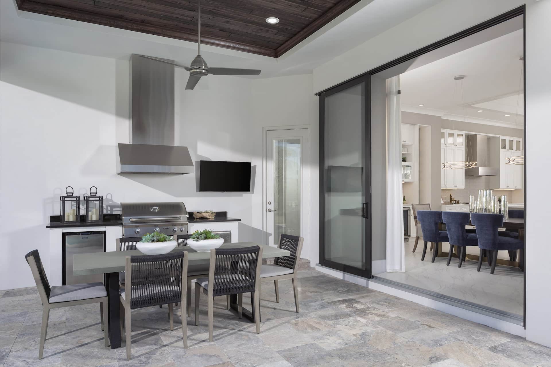 Bermuda model home outdoor living space