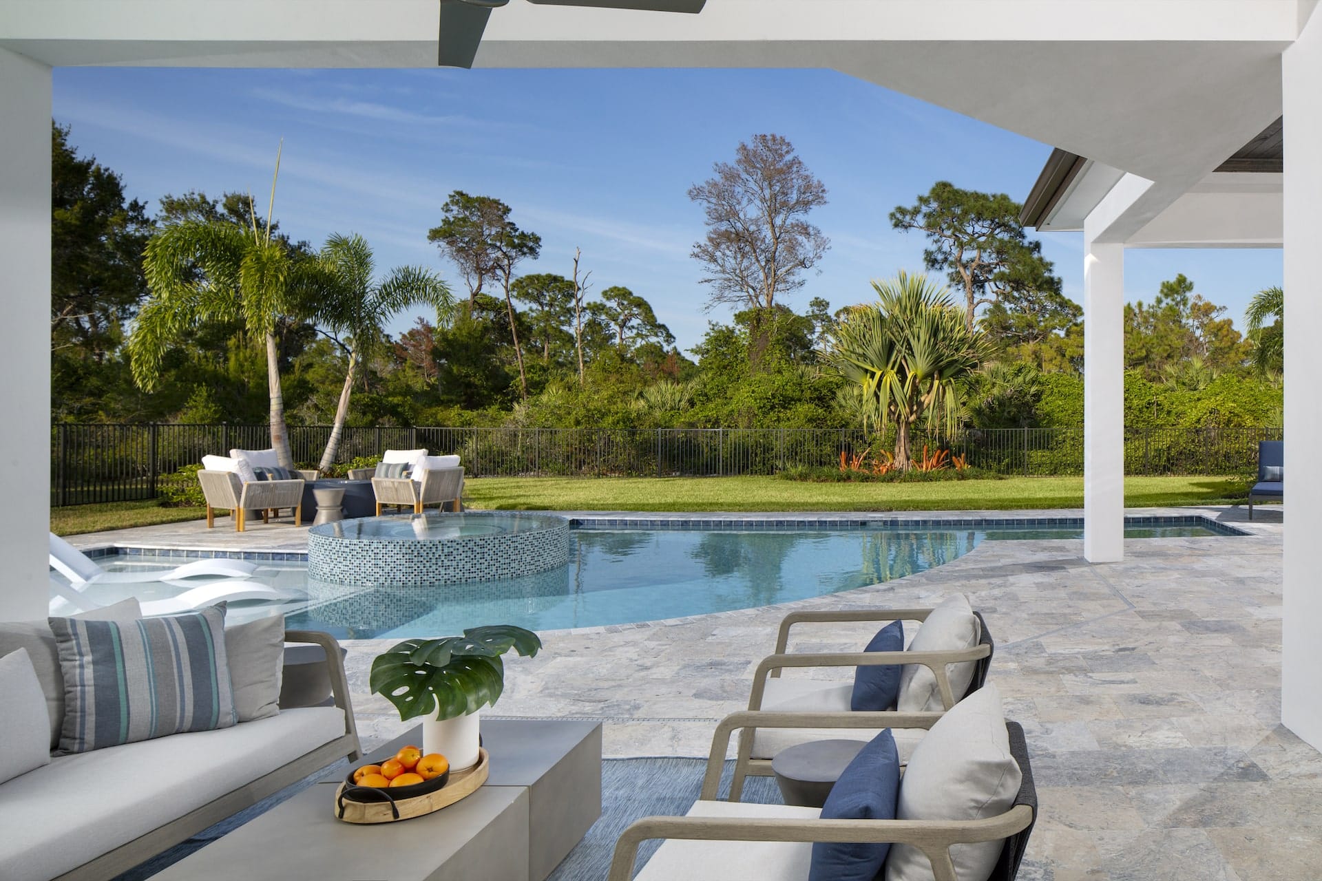 Bermuda model home outdoor living