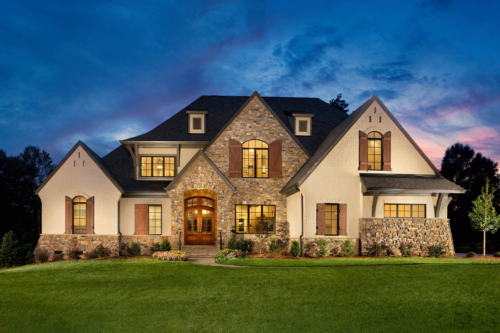 Exterior of Bradford custom home