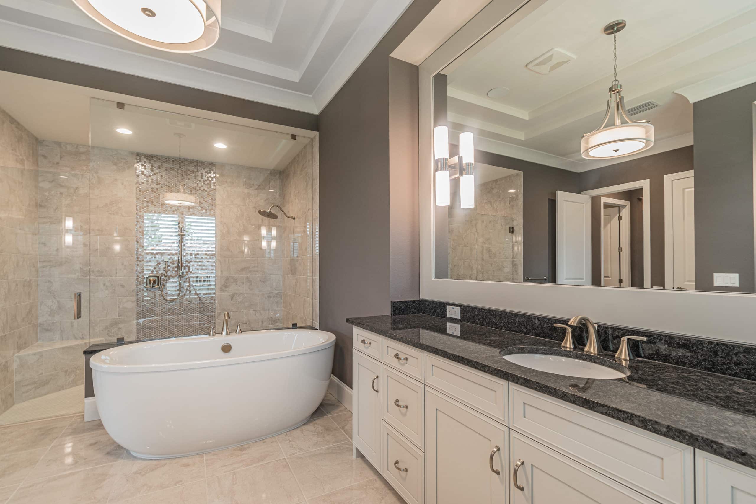 custom veracruz tub and open shower