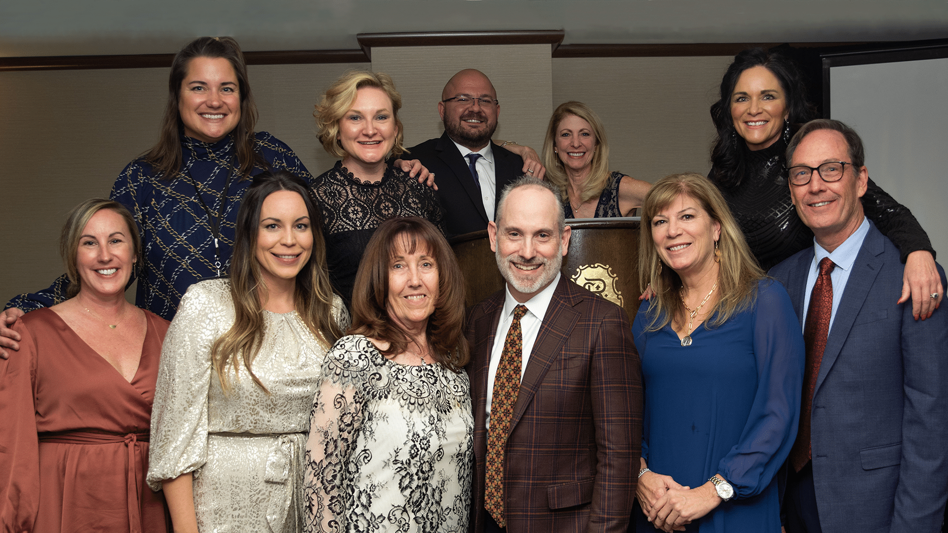 Group photo of sales team winners