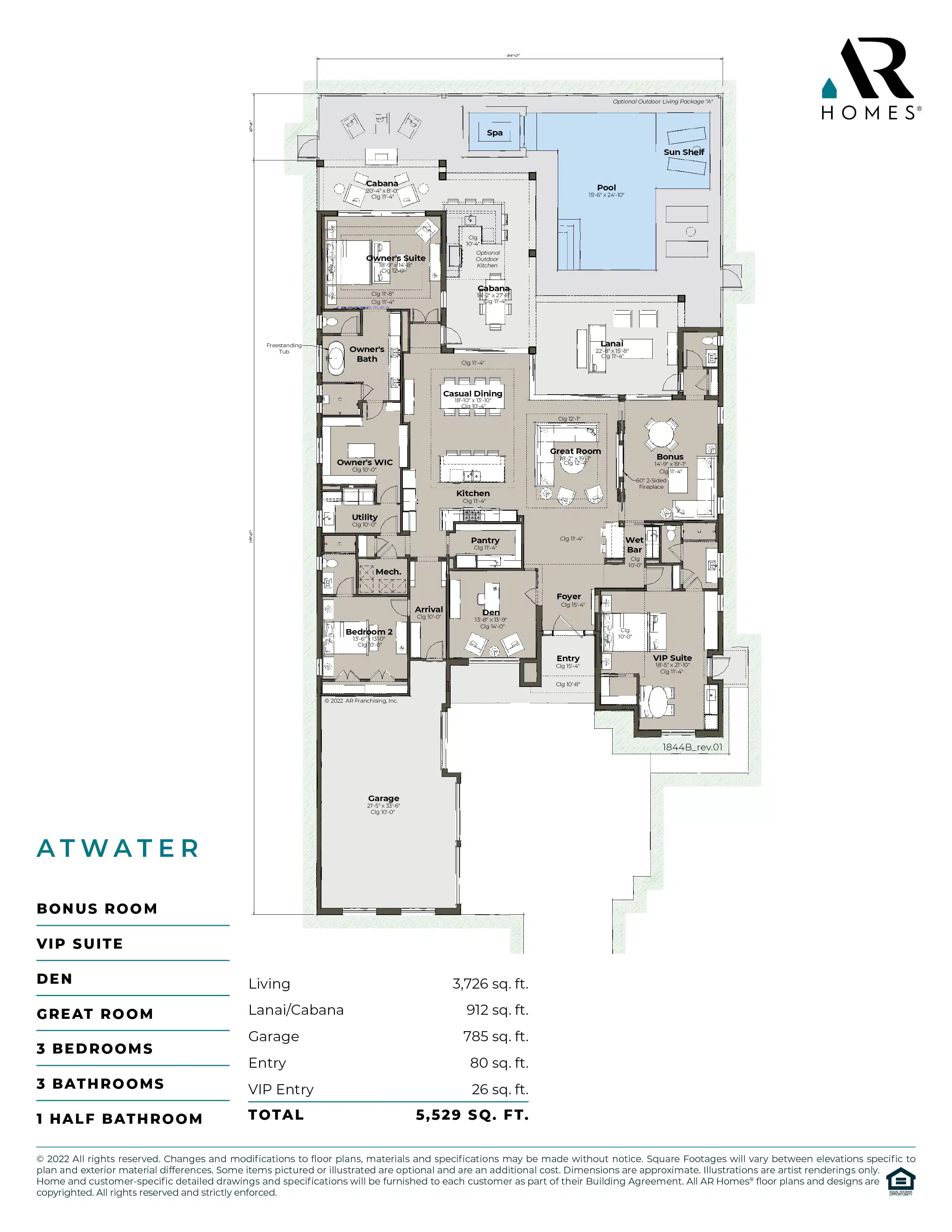 Waterside Wild Blue Atwater Floor Plan