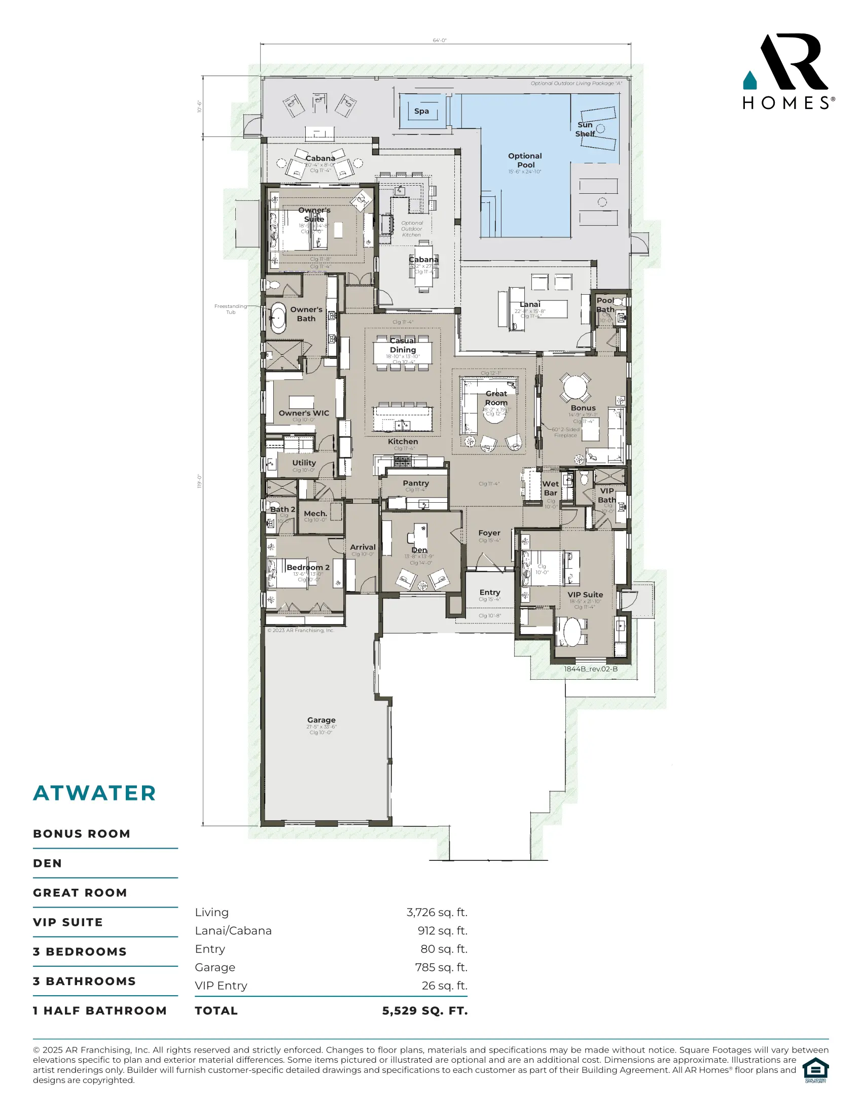 Atwater 1844 Floor Plan