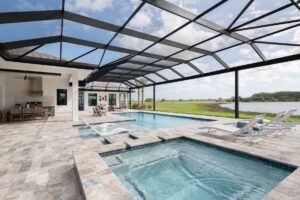 Brunello Model Home Pool – Hire our custom home builders in port st lucie fl to create your own dream home.