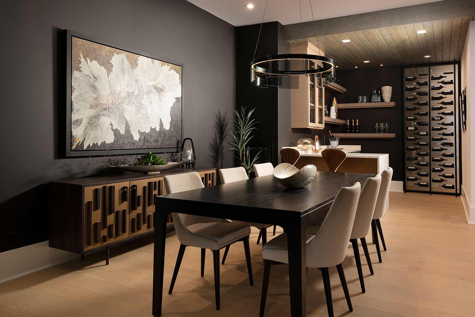 Elliston Custom Home Dining Room - Work with AR Homes® Ggeorgia custom home builders to design your masterpiece home.