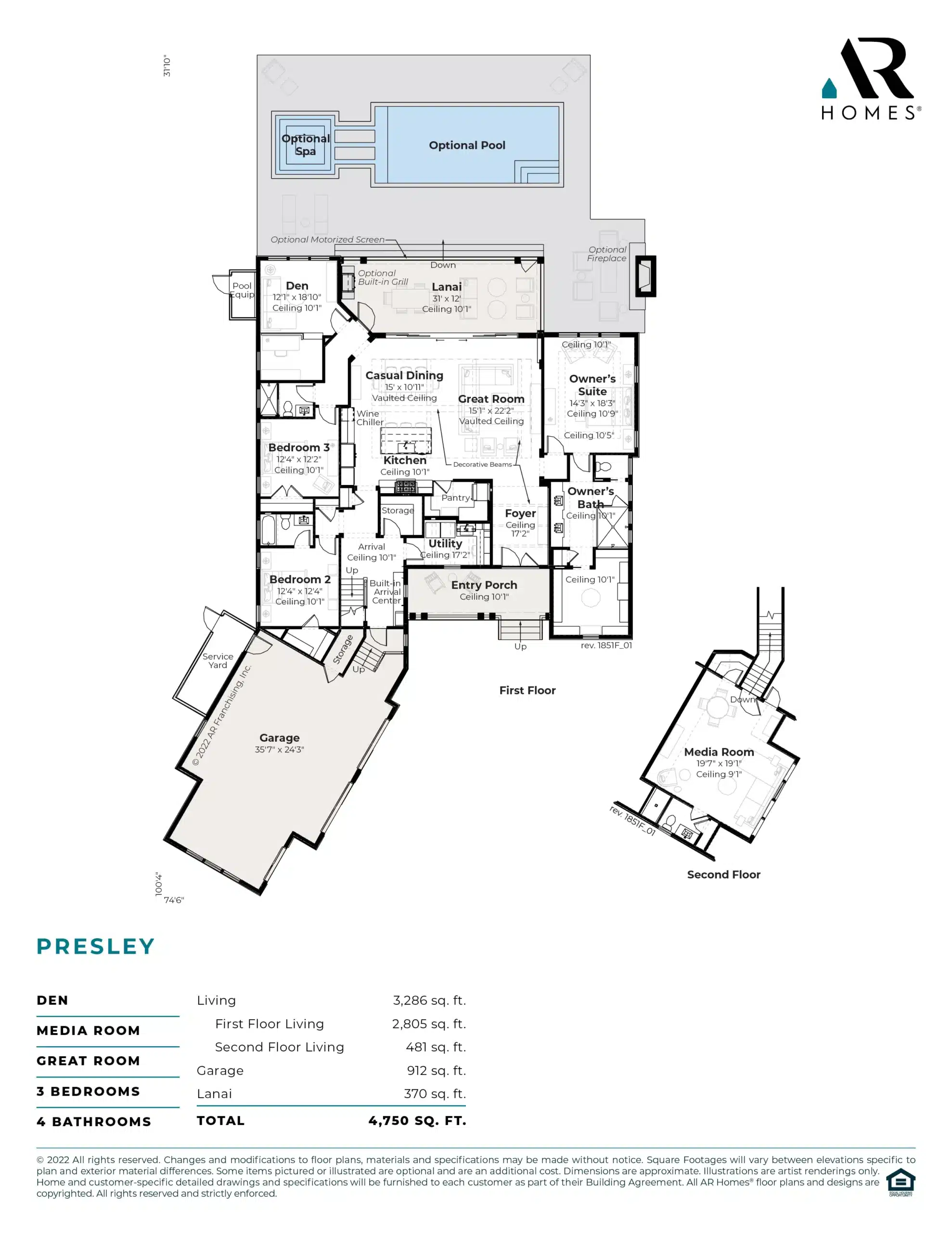 Presley 1851 Floor Plan