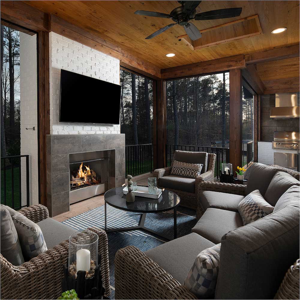 Primrose Custom Home Outdoor Living - Work with AR Homes® custom home builders chesterfield VA to design your dream home.