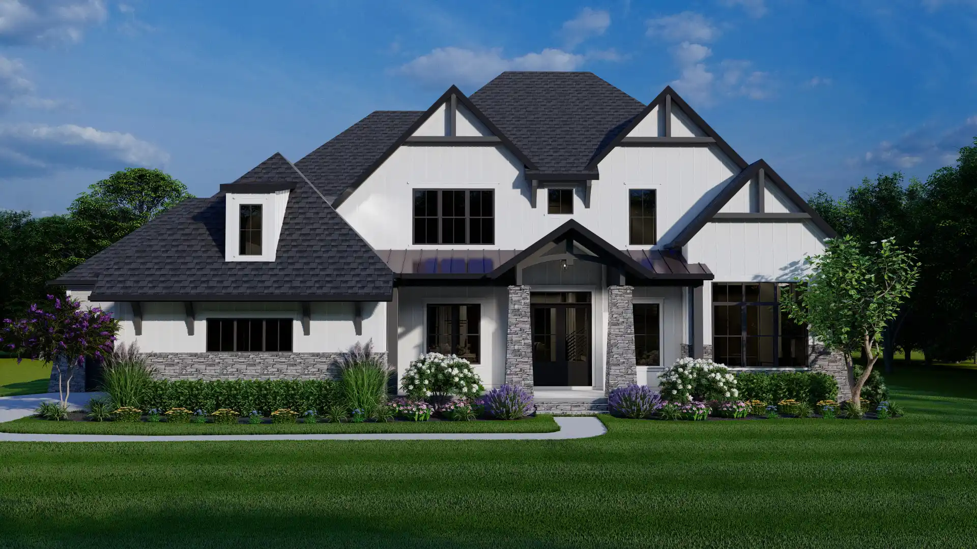 Custom traditional home- Elevation A