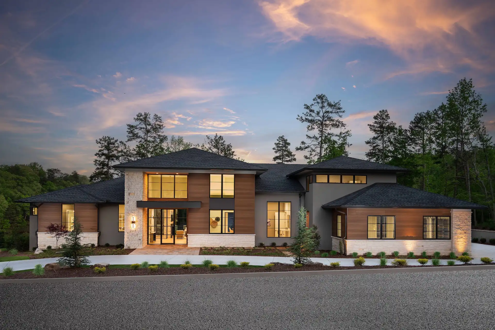 Crownview Model Home - Elevation at Dawn