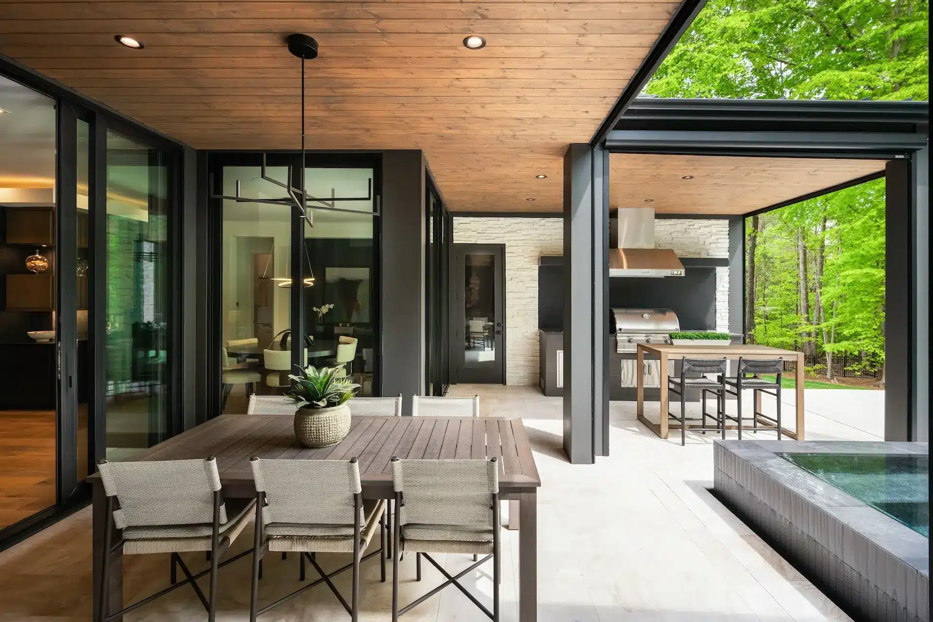 Equinox Model Home - Outdoor Dining and Kitchen