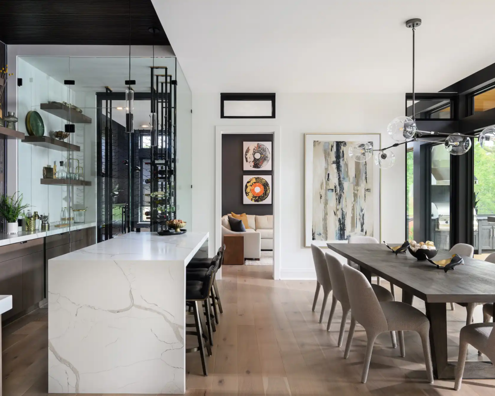 Brightwater Model - Kitchen, Dining, Wet Bar