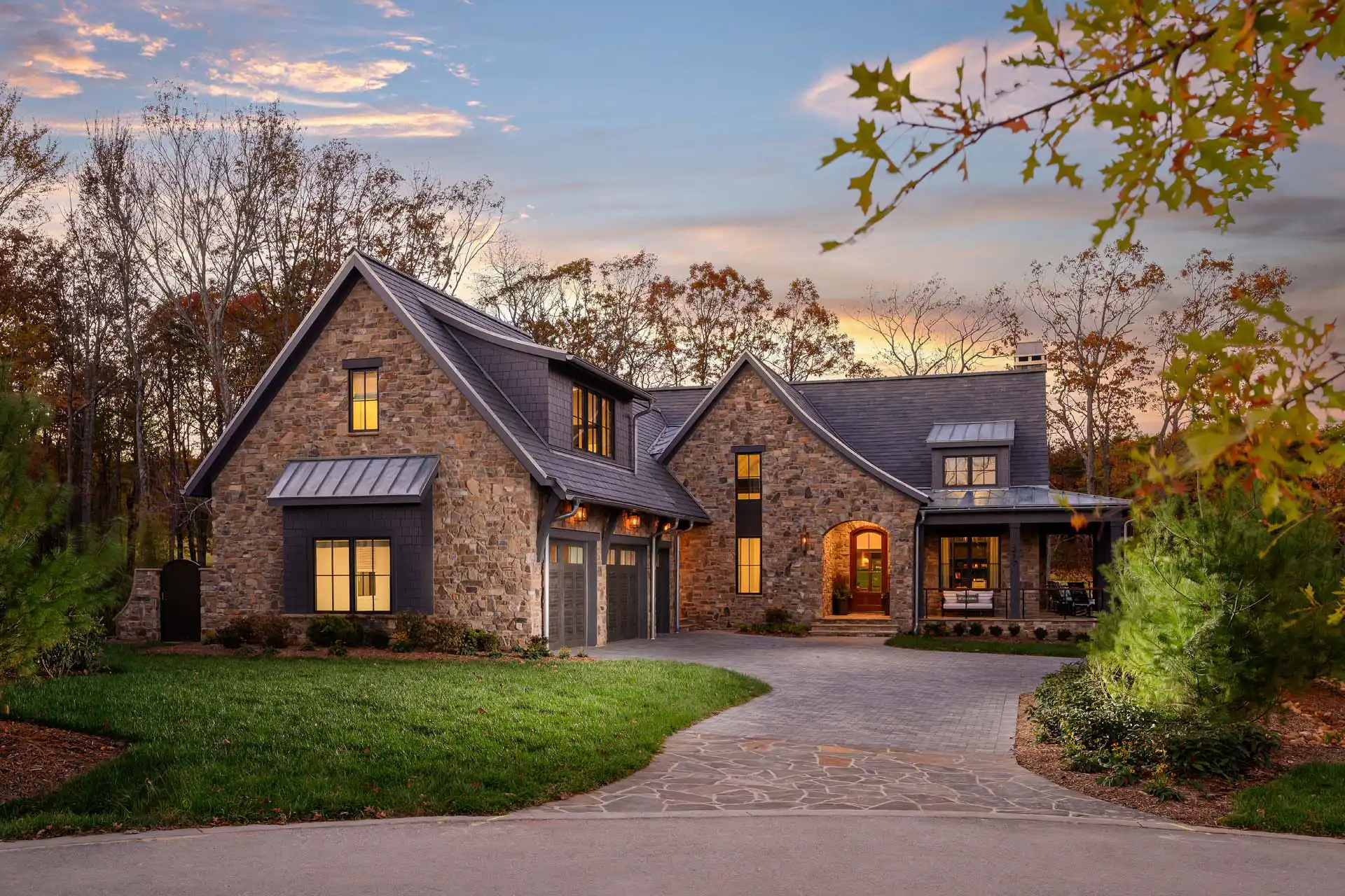 Lookout Model Home - Elevation B at Dusk