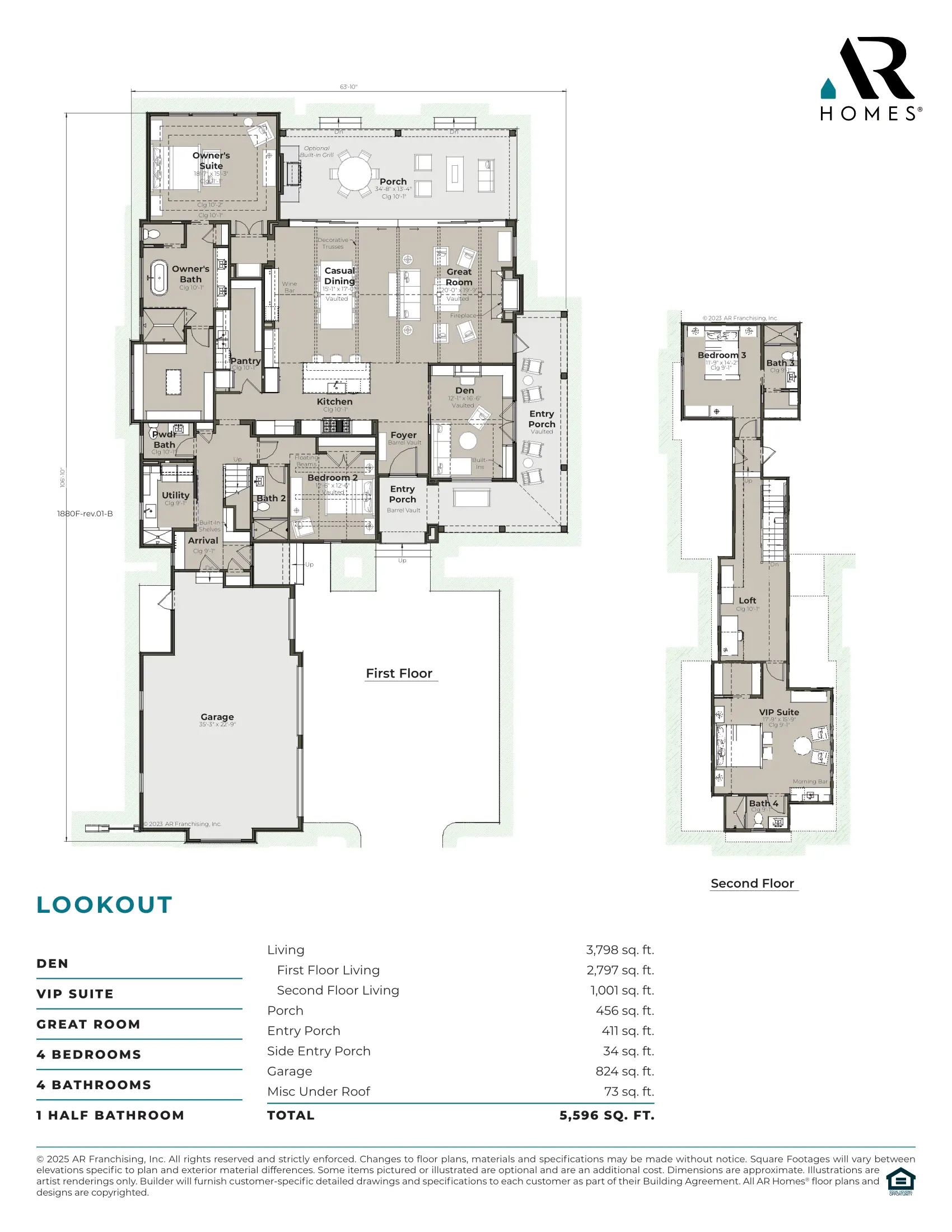 Lookout Model Home at McLemore Floor Plan