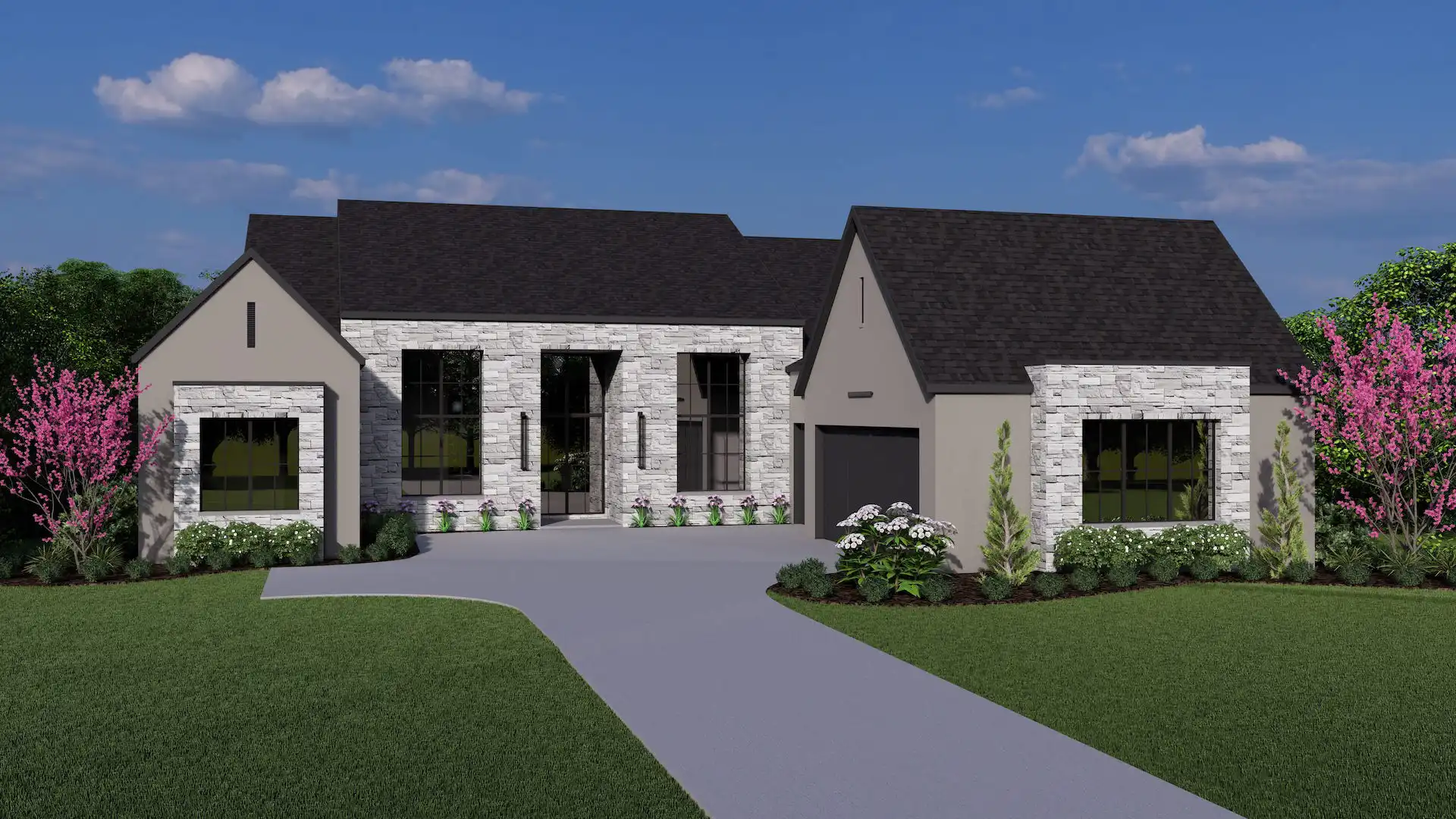 Brazos 1926F Plan Elevation Rendering