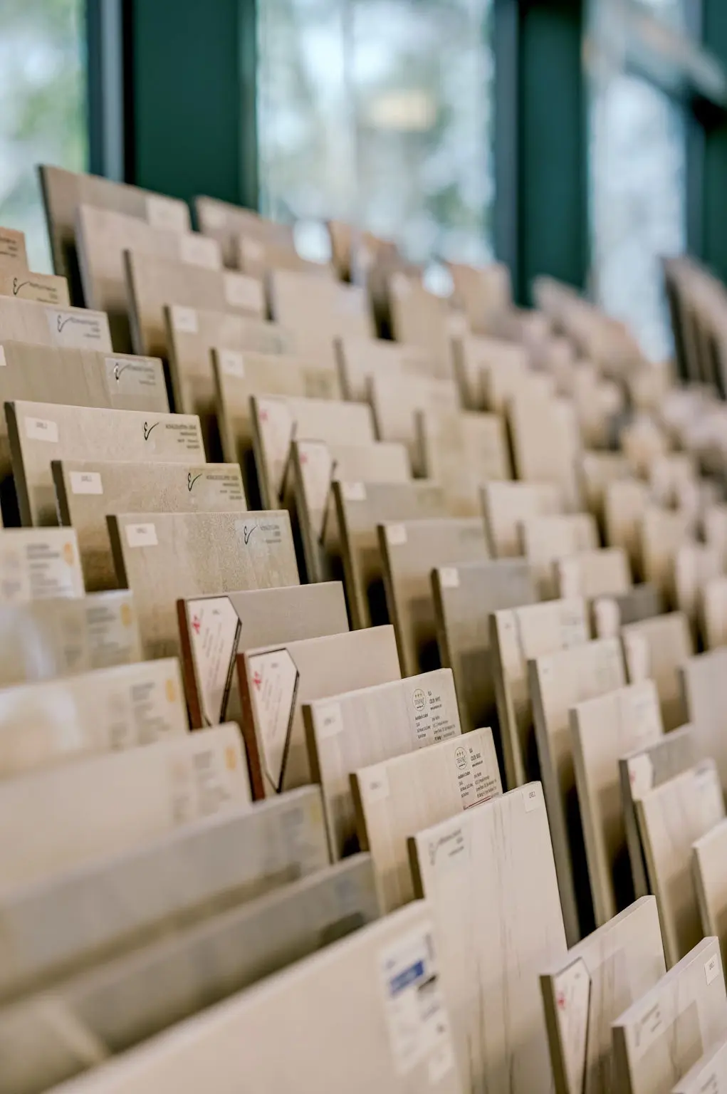 Display of tile samples