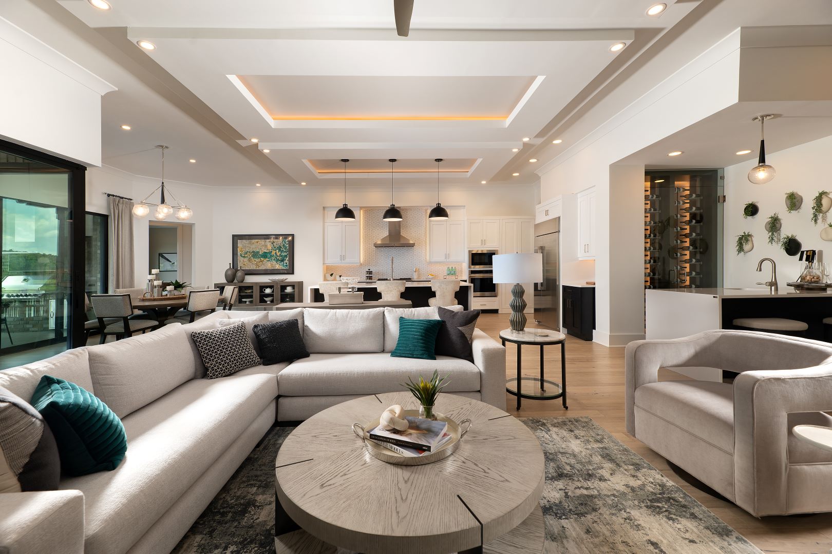 Custom home great room