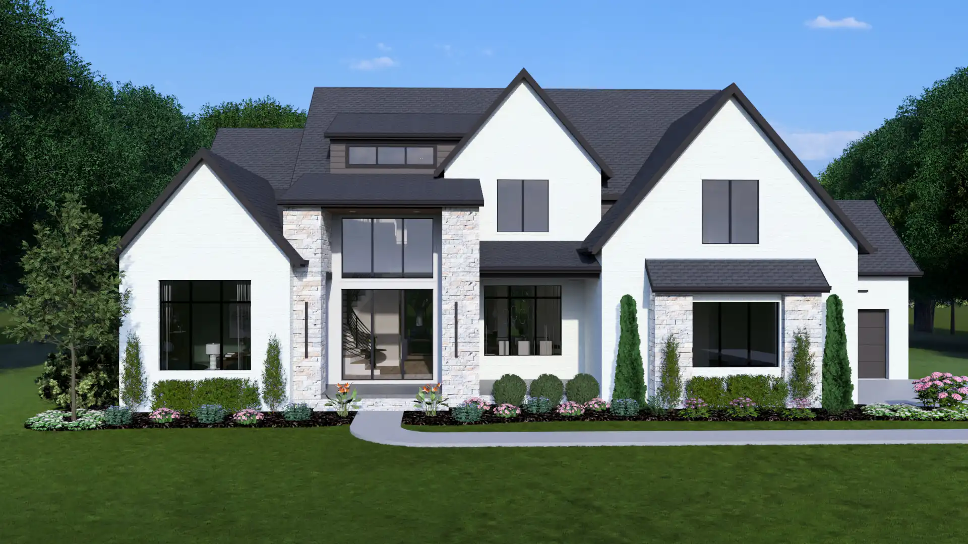 Arlington II Plan Elevation B Rendering