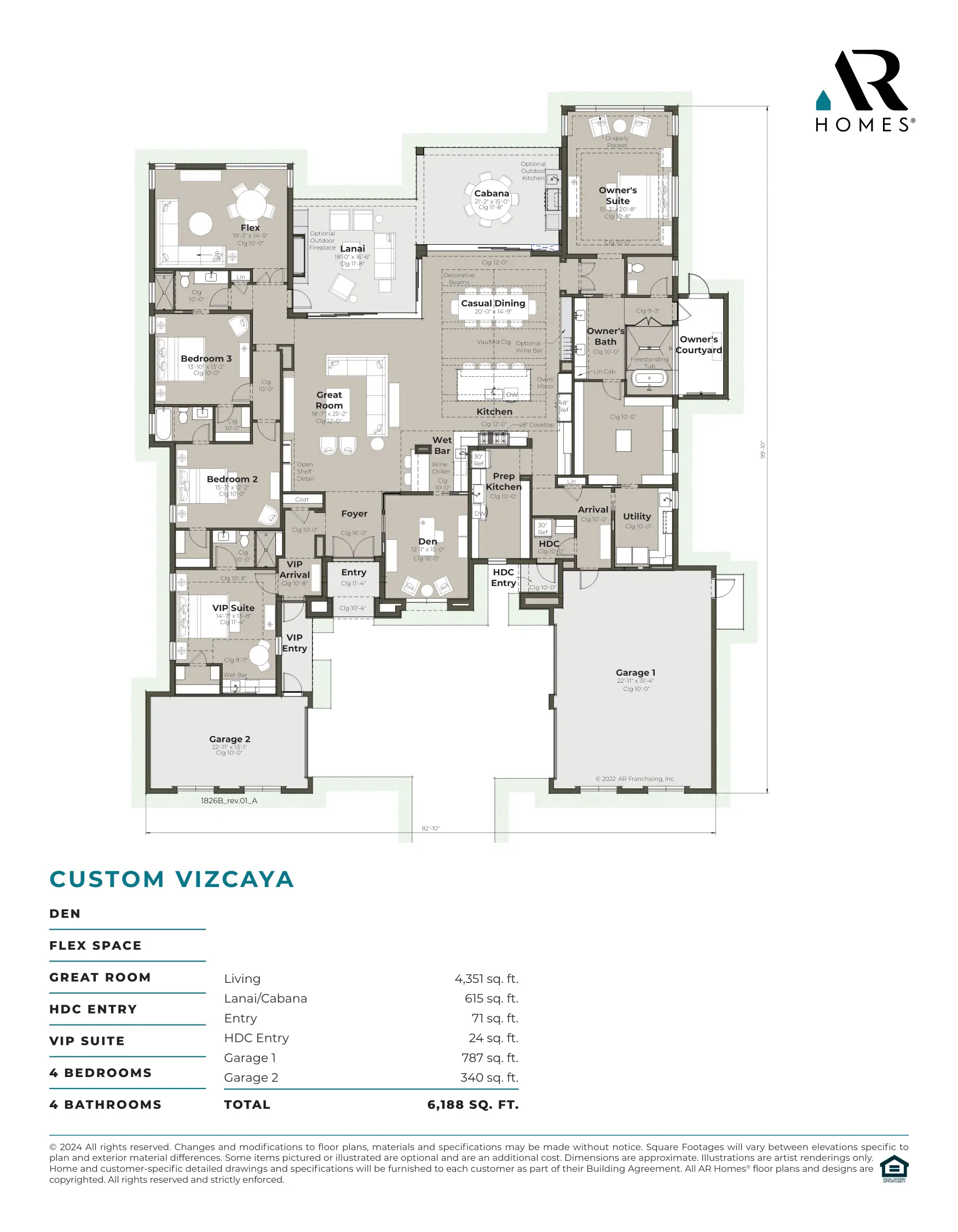 Custom Vizcaya Floor Plan