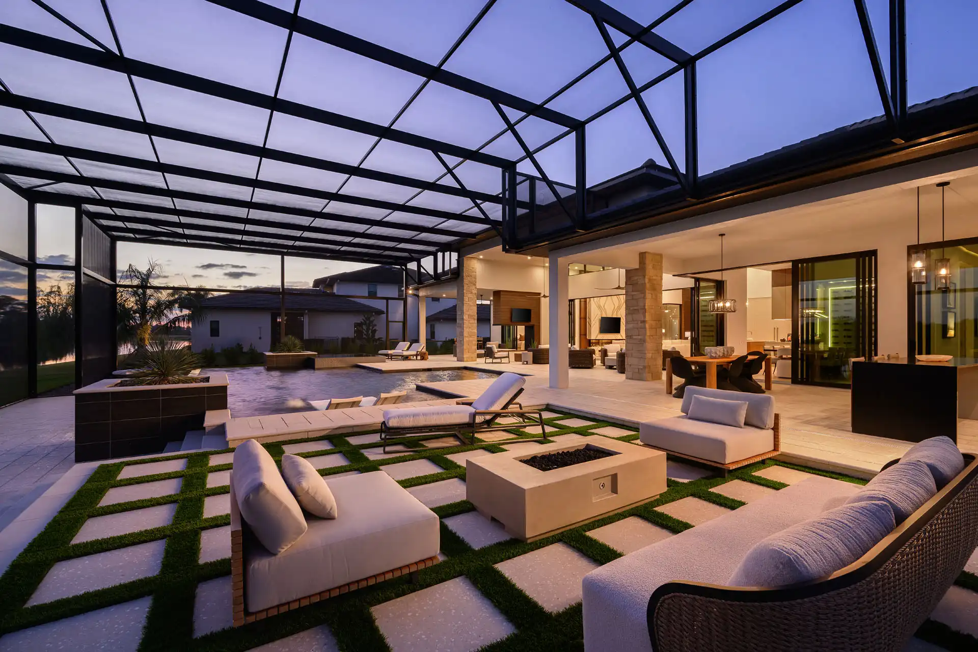 Lumina Model at Adelaide - Pool Dusk 2