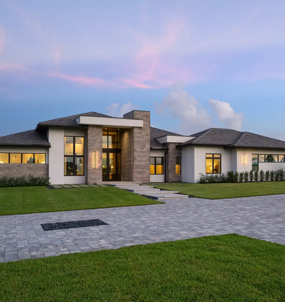 Custom Kingston II Model at Meadow Run - Elevation B at Dusk