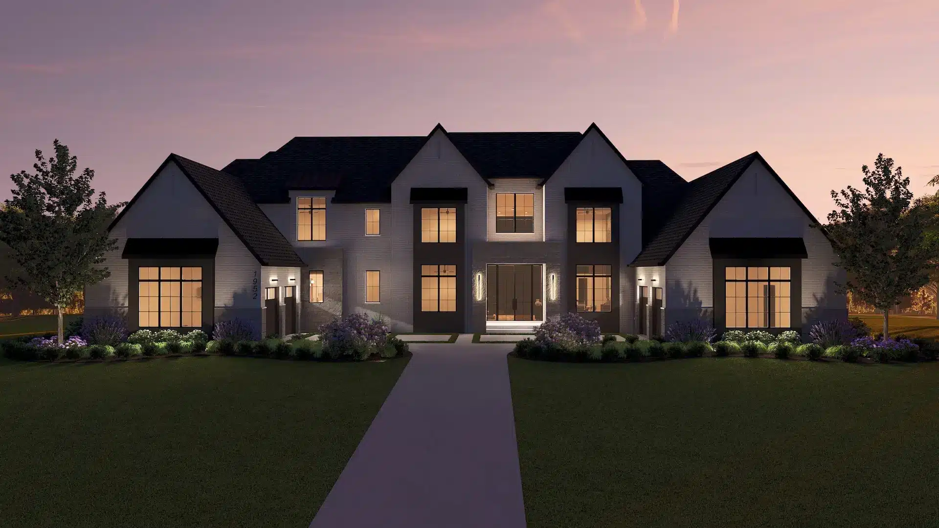 Whitman - Elevation A at Night